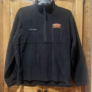 Columbia 1/2 Zip Pullover Fleece Black‎ Size LARGE L Mens Clothing Chivas Regal